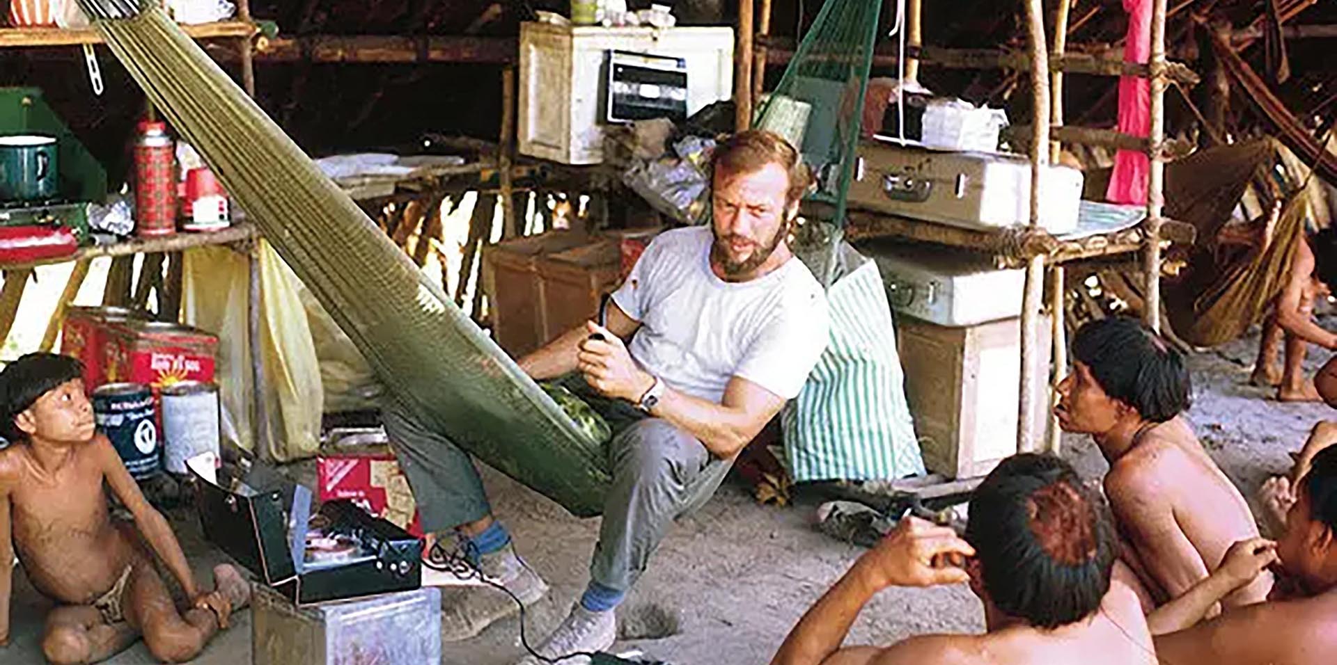 Napoleon Chagnon Speaking with Yanomami Community Members